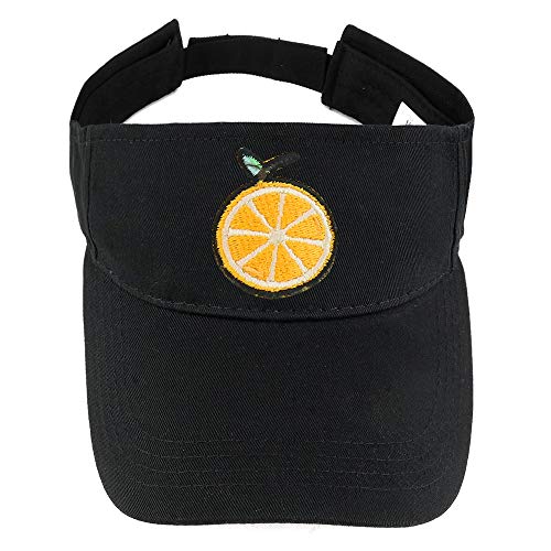 Trendy Apparel Shop Orange Patch Cotton Summer Visor Cap
