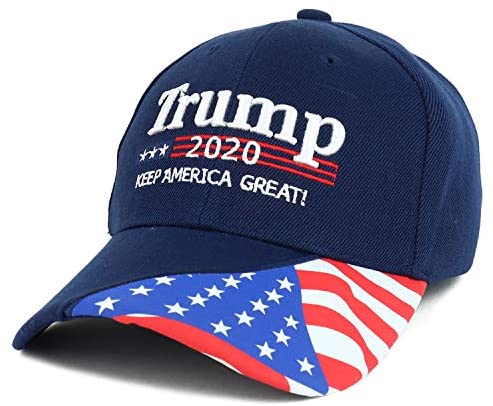 Trendy Apparel Shop Trump Keep America Great 2020 Embroidered USA Flag Bill Cap
