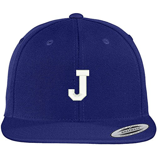 Trendy Apparel Shop Letter J Collegiate Varsity Font Initial Embroidered Baseball Cap
