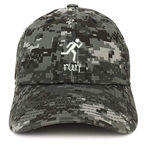 Trendy Apparel Shop Run Embroidered Soft Crown 100% Brushed Cotton Cap