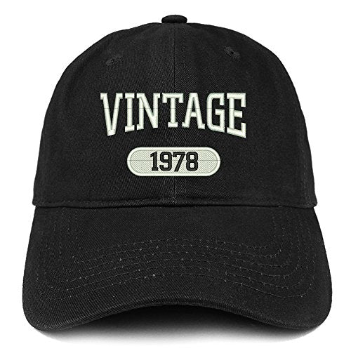 Trendy Apparel Shop Vintage 1978 Embroidered 43rd Birthday Relaxed Fitting Cotton Cap