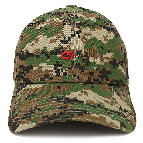Trendy Apparel Shop Ladybug Embroidered Unstructured Cotton Dad Hat