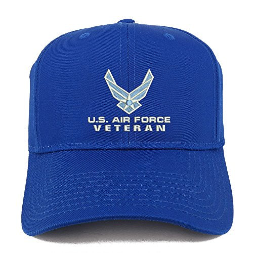Trendy Apparel Shop US Air Force Veteran Embroidered High Profile Structured Baseball Cap