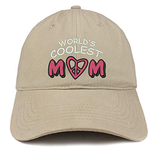 Trendy Apparel Shop World's Coolest Mom Soft Crown 100% Brushed Cotton Cap