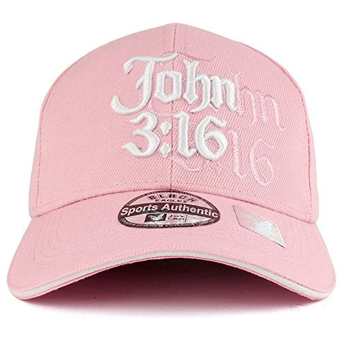 Trendy Apparel Shop John 3:16 Christian Verse 3-D Embroidered Jesus Baseball Cap