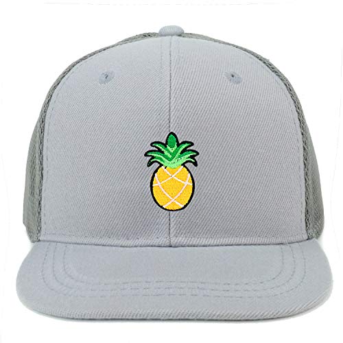 Trendy Apparel Shop Pineapple Patch Structured Infant Flatbill Mesh Snapback Cap