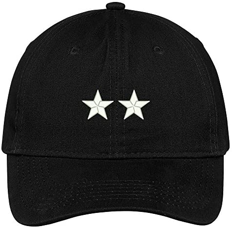 Trendy Apparel Shop 2 Stars Embroidered Dad Hat Adjustable Cotton Baseball Cap