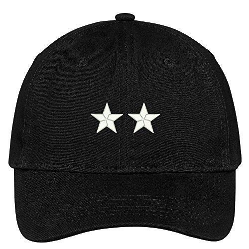 Trendy Apparel Shop 2 Stars Embroidered Dad Hat Adjustable Cotton Baseball Cap
