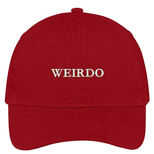 Trendy Apparel Shop Weirdo Embroidered Low Profile Soft Cotton Brushed Baseball Cap