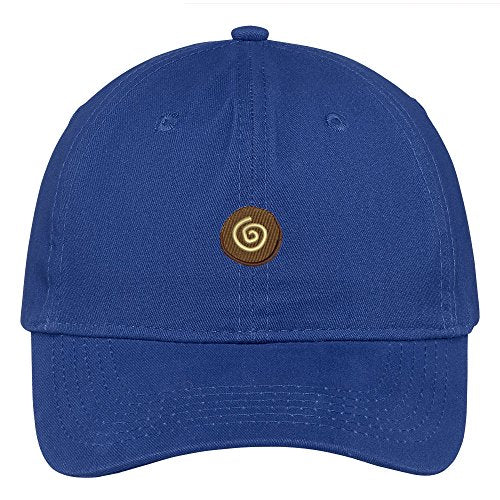 Trendy Apparel Shop Chocolate Round Shape Embroidered Soft Crown 100% Brushed Cotton Cap