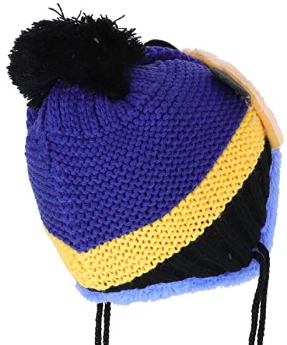 Trendy Apparel Shop Kid's Panda Animal Pom Fur Lining Knit Beanie with Tassel