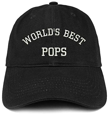 Trendy Apparel Shop World's Best POPS Embroidered Soft Crown 100% Brushed Cotton Cap