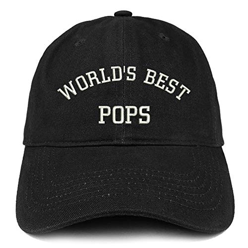 Trendy Apparel Shop World's Best POPS Embroidered Soft Crown 100% Brushed Cotton Cap