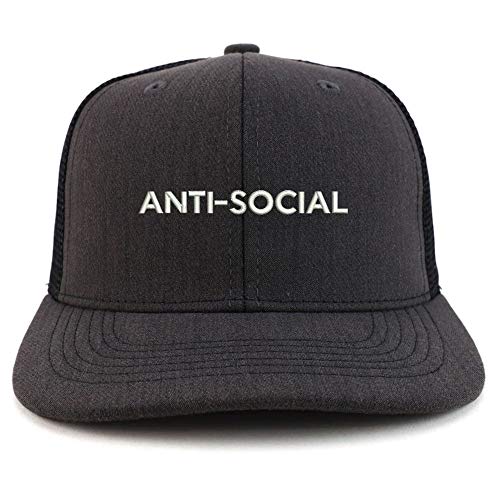 Trendy Apparel Shop Anti Social Cotton Two Tone Trucker Baseball Cap