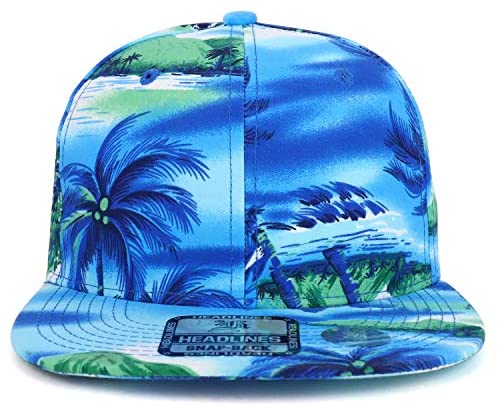 Trendy Apparel Shop Hawaii Vacation Scenery Flatbill Snapback Baseball Cap