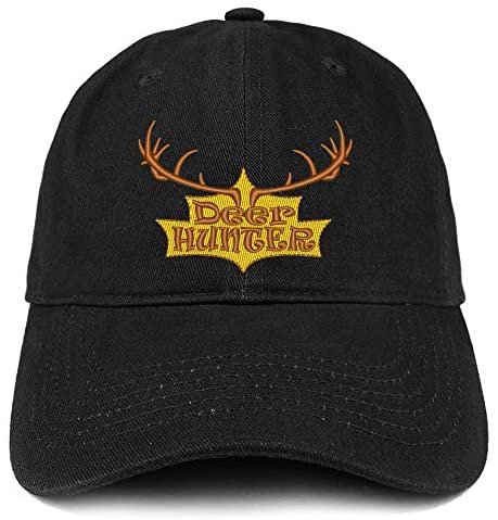 Trendy Apparel Shop Deer Hunter Embroidered Brushed Cotton Cap
