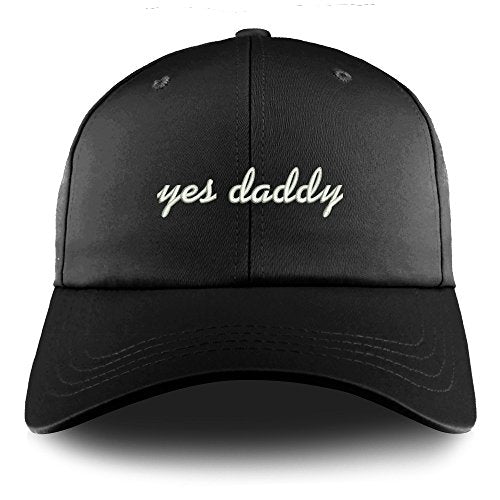 Trendy Apparel Shop Yes Daddy Embroidered Structured Satin Adjustable Cap