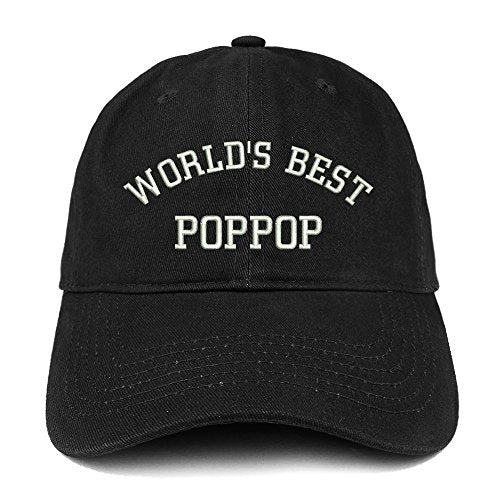 Trendy Apparel Shop World's Best Poppop Embroidered Low Profile Soft Cotton Baseball Cap