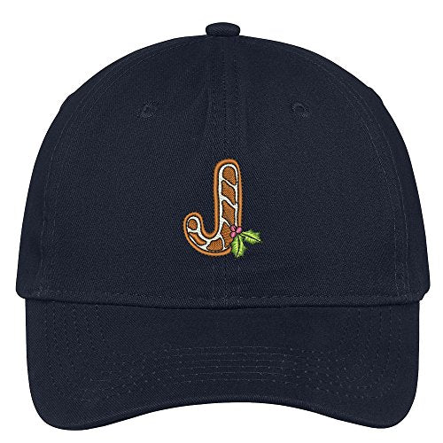 Trendy Apparel Shop Xmas Gingerbread Embroidered Christmas Themed Cotton Baseball Cap