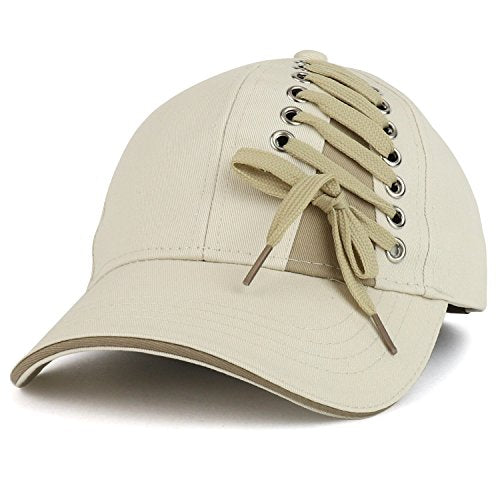 Trendy Apparel Shop Interchangeable Shoelace Ribbon Structured Baseball Cap