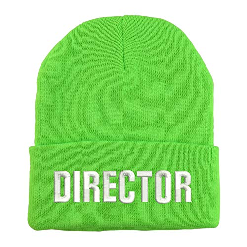 Trendy Apparel Shop Director Embroidered Winter Long Cuff Beanie