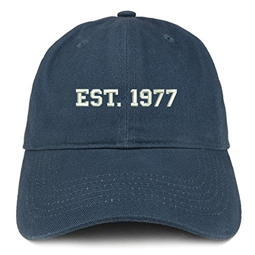 Trendy Apparel Shop EST 1977 Embroidered - 44th Birthday Gift Soft Cotton Baseball Cap