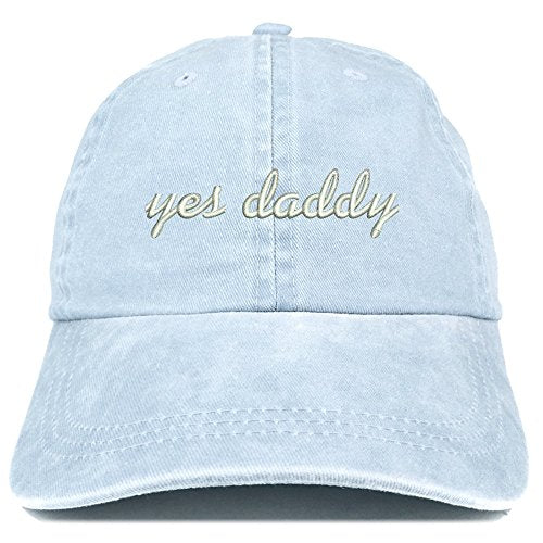 Trendy Apparel Shop Yes Daddy Embroidered Pigment Dyed Cotton Baseball Cap