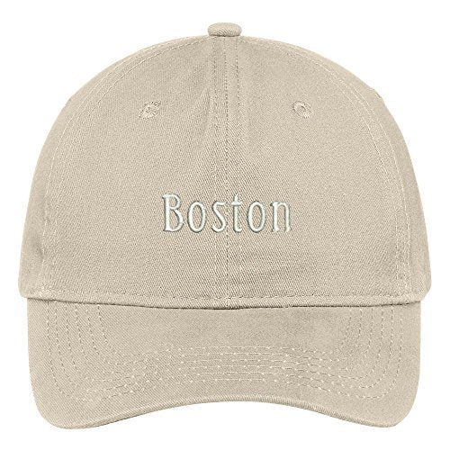 Trendy Apparel Shop Boston City Embroidered Low Profile 100% Cotton Adjustable Cap
