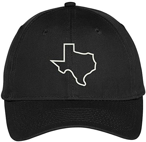 Trendy Apparel Shop Texas State Outline Embroidered Baseball Cap
