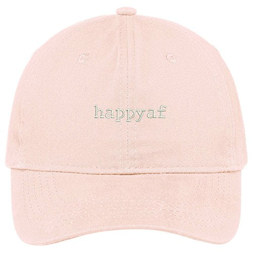 Trendy Apparel Shop Happyaf Embroidered 100% Cotton Adjustable Cap