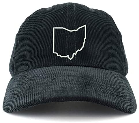 Trendy Apparel Shop Ohio State Outline Cotton Corduroy Unstructured Baseball Cap