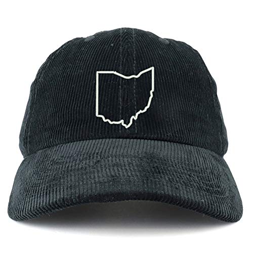 Trendy Apparel Shop Ohio State Outline Cotton Corduroy Unstructured Baseball Cap