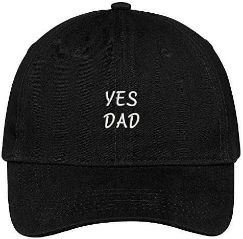 Trendy Apparel Shop Yes Dad Embroidered 100% Cotton Adjustable Strap Cap