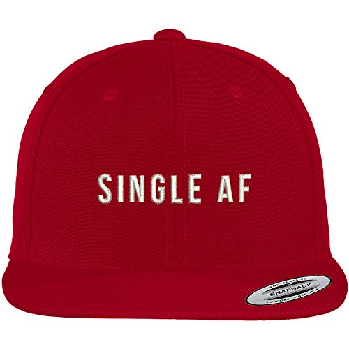 Trendy Apparel Shop Single AF Embroidered Flat Bill Snapback Adjustable Cap
