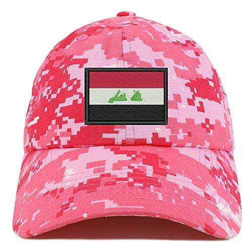 Trendy Apparel Shop Flag of Iraq Embroidered Soft Crown 100% Brushed Cotton Cap