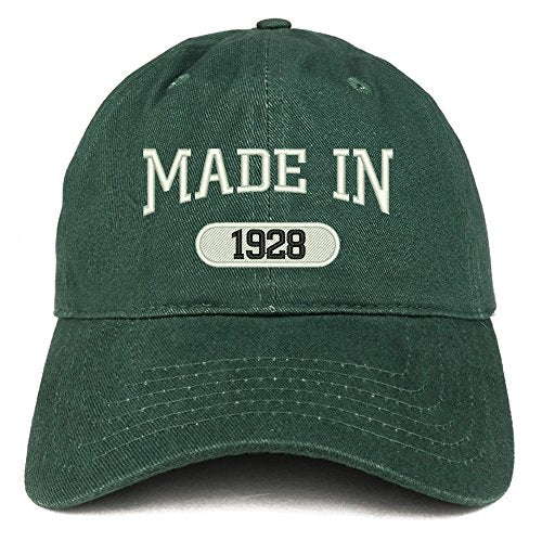 Trendy Apparel Shop Made in 1928 Embroidered 93rd Birthday Brushed Cotton Cap