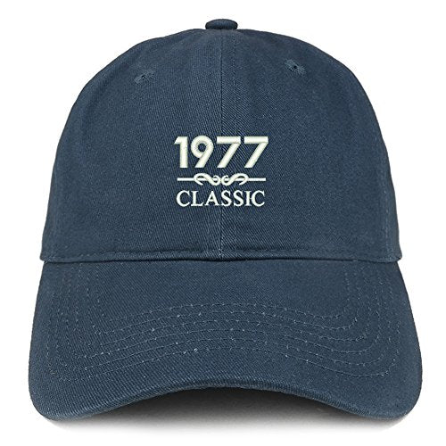 Trendy Apparel Shop Classic 1977 Embroidered Retro Soft Cotton Baseball Cap