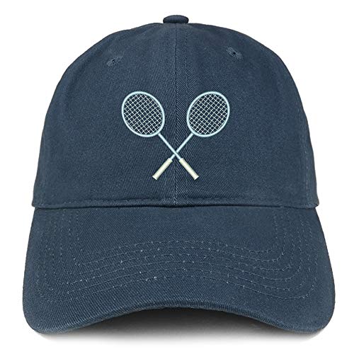 Trendy Apparel Shop Badminton Embroidered Soft Crown 100% Brushed Cotton Cap