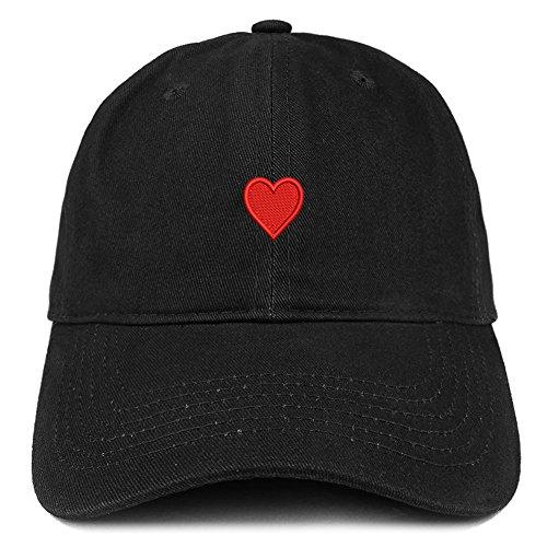 Trendy Apparel Shop Emoticon Heart Embroidered Cotton Adjustable Ball Cap Dad Hat