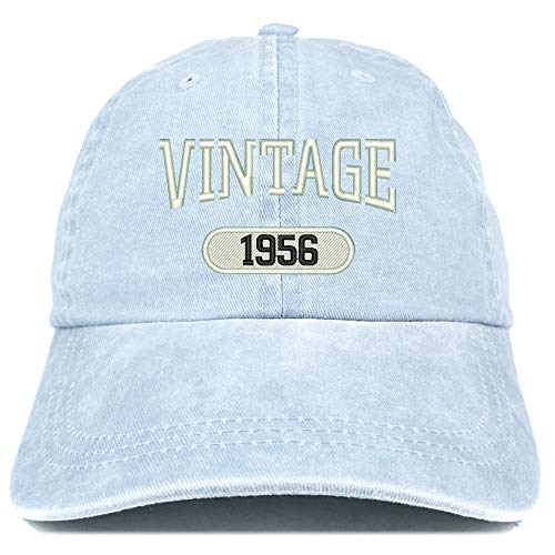 Trendy Apparel Shop 65th Birthday Vintage 1956 Washed Cotton Adjustable Cap