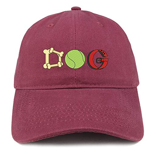 Trendy Apparel Shop Dog Embroidered Brushed Cotton Cap