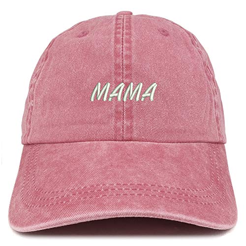 Trendy Apparel Shop Mama Embroidered Washed Low Profile Cap