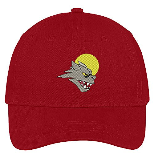 Trendy Apparel Shop Small Werewolf Embroidered Halloween Themed Cotton Baseball Cap