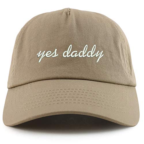Trendy Apparel Shop Yes Daddy Embroidered 5 Panel Unstructured Soft Crown Baseball Cap