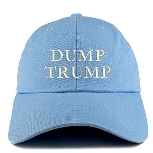Trendy Apparel Shop Dump Trump Embroidered Solid Adjustable Unstructured Hat