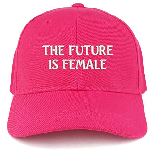 Trendy Apparel Shop The Future is Female Embroidered Youth Size Kids Structured Baseball Cap