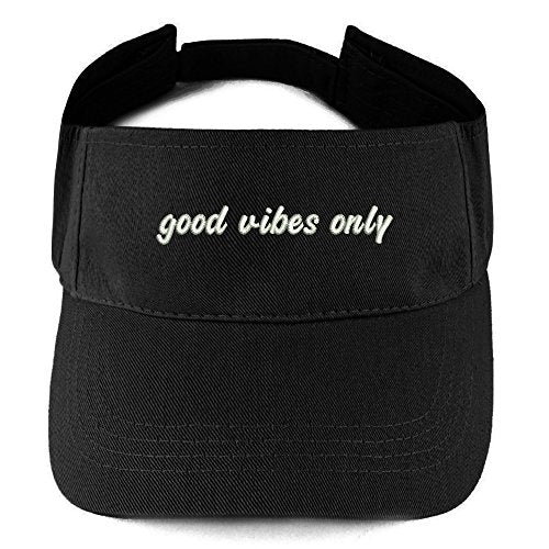 Trendy Apparel Shop Good Vibes ONLY Embroidered 100% Cotton Adjustable Visor