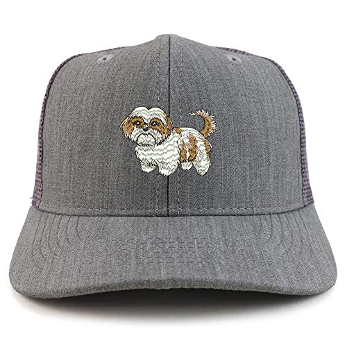 Trendy Apparel Shop Shih Tzu Two Two Tone Mesh Back Trucker Baseball Cap