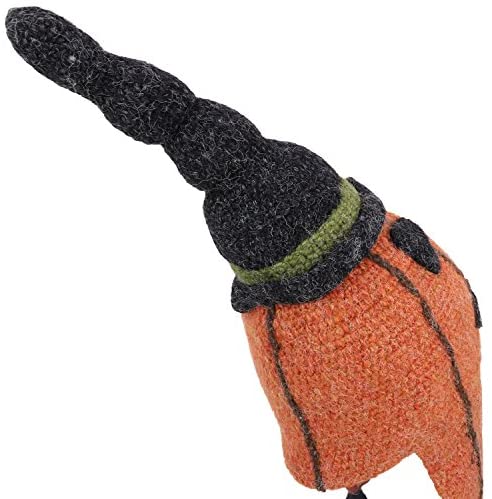 Trendy Apparel Shop Peruvian Handmade Halloween Jack O Lantern Knit Beanie Hat - Orange