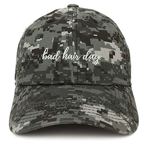 Trendy Apparel Shop Bad Hair Day Embroidered Brushed Cotton Cap